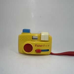 Fisher Price Yellow Pretend Play Toy Camera with‎ Red Strap